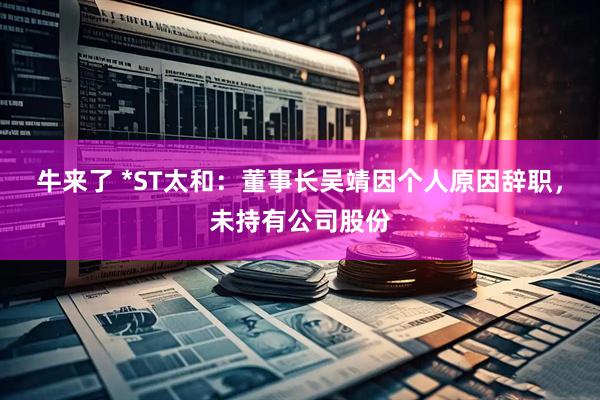 牛来了 *ST太和:董事长吴靖因个人原因辞职,未持有公司股份